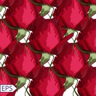seamless vintage rose flower pattern vector N2