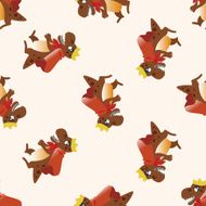 dinosaur cartoon seamless pattern background N7