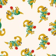 dinosaur cartoon seamless pattern background N12