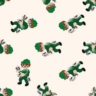 thief cartoon seamless pattern background N16
