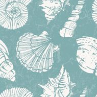 Vector pattern with sea shells N2