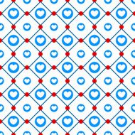 Blue hearts pattern
