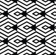 Monochrome visual abstract textured geometric seamless pattern N7