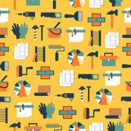 Seamless pattern working tools icons Home repair