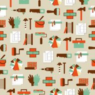 Seamless pattern working tools icons Home repair N2