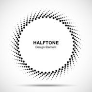 Black Abstract Halftone Design Element N3