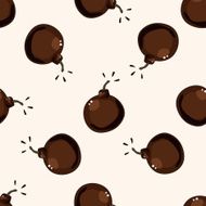 bomb cartoon seamless pattern background