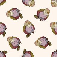 bird cartoon seamless pattern background N2