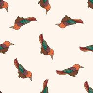 bird cartoon seamless pattern background N4