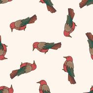 bird cartoon seamless pattern background N5