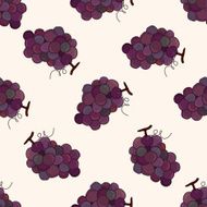 vegetables and fruits cartoon seamless pattern background N10