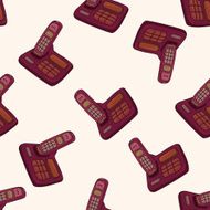 telephone cartoon seamless pattern background N4