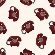 telephone cartoon seamless pattern background N9