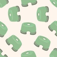 bathroom chair cartoon seamless pattern background