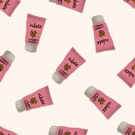 bathroom shampoo cartoon seamless pattern background