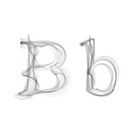 Black Smoke font Letter B