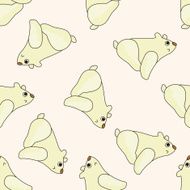animal polar bear cartoon seamless pattern background