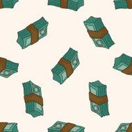 Financial money cash cartoon seamless pattern background N2