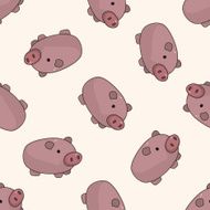 piggybank cartoon seamless pattern background N2