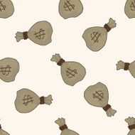 Financial money cartoon seamless pattern background N4