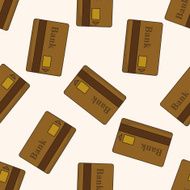 credit card cartoon seamless pattern background N2