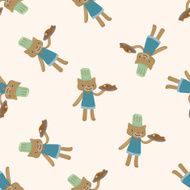 animal cat chef cartoon seamless pattern background