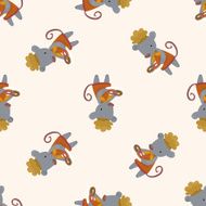 animal mouse chef cartoon seamless pattern background