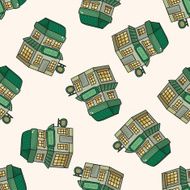 shop store cartoon seamless pattern background N2