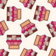 shop store cartoon seamless pattern background N5