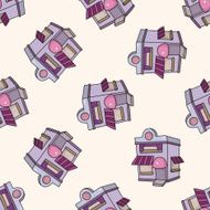 shop store cartoon seamless pattern background N7