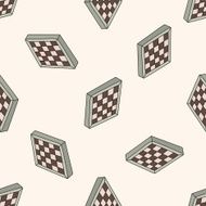 chess board cartoon seamless pattern background