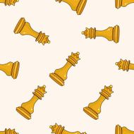 chess cartoon seamless pattern background N12