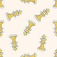 chess cartoon seamless pattern background N15