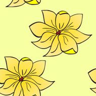 Pattern of yellow flowers