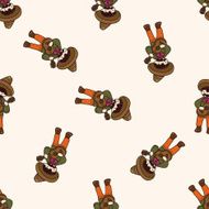 Mexican cartoon seamless pattern background