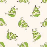 vegetables and fruits cartoon seamless pattern background N14