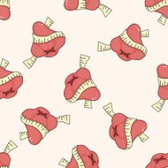 vegetables and fruits cartoon seamless pattern background N15