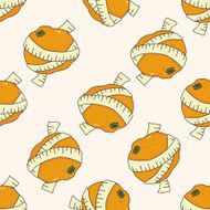 vegetables and fruits cartoon seamless pattern background N16