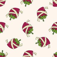 vegetables and fruits cartoon seamless pattern background N17