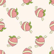 vegetables and fruits cartoon seamless pattern background N20