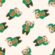 boss cartoon seamless pattern background