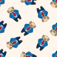 boss cartoon seamless pattern background N2