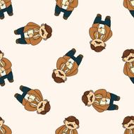 boss cartoon seamless pattern background N3