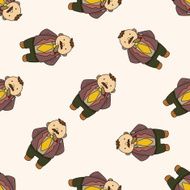 boss cartoon seamless pattern background N5