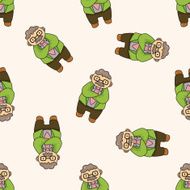 boss cartoon seamless pattern background N8