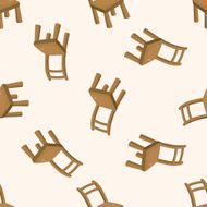 chair cartoon seamless pattern background N4