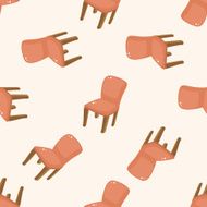 chair cartoon seamless pattern background N5