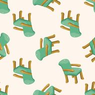 chair cartoon seamless pattern background N6
