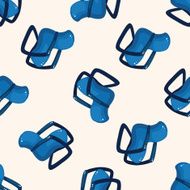 chair cartoon seamless pattern background N7