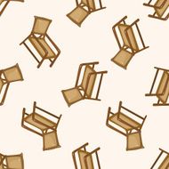 chair cartoon seamless pattern background N8